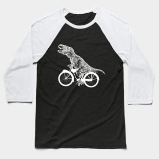 Funny Dinosaurs Ride Bicycles Baseball T-Shirt